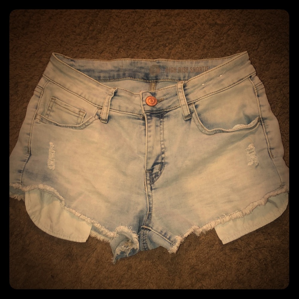 High Rise Shorty Jean Shorts